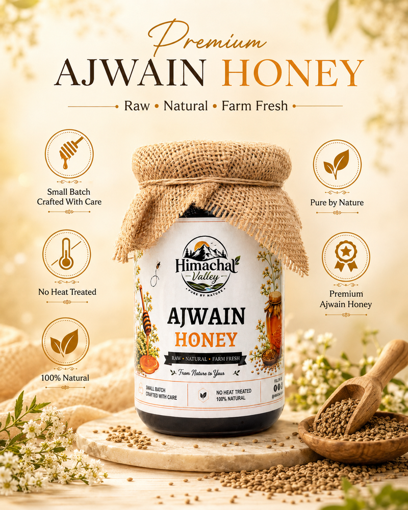 Ajwain Honey - Himachal Valley – Raw & Natural, 500g